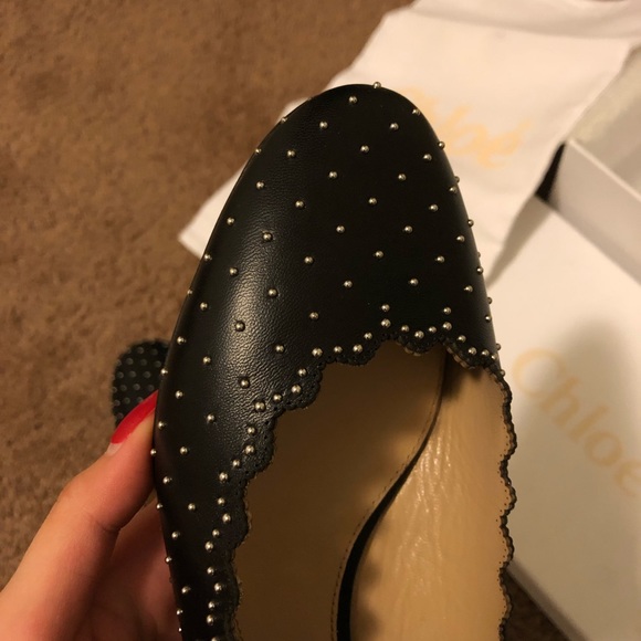 Chloe studded leather buckle strap mules - Picture 4 of 8